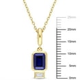 thumbnail image 2 of Everly Women's Created Sapphire Yellow Gold Plated Necklace, 2 of 7