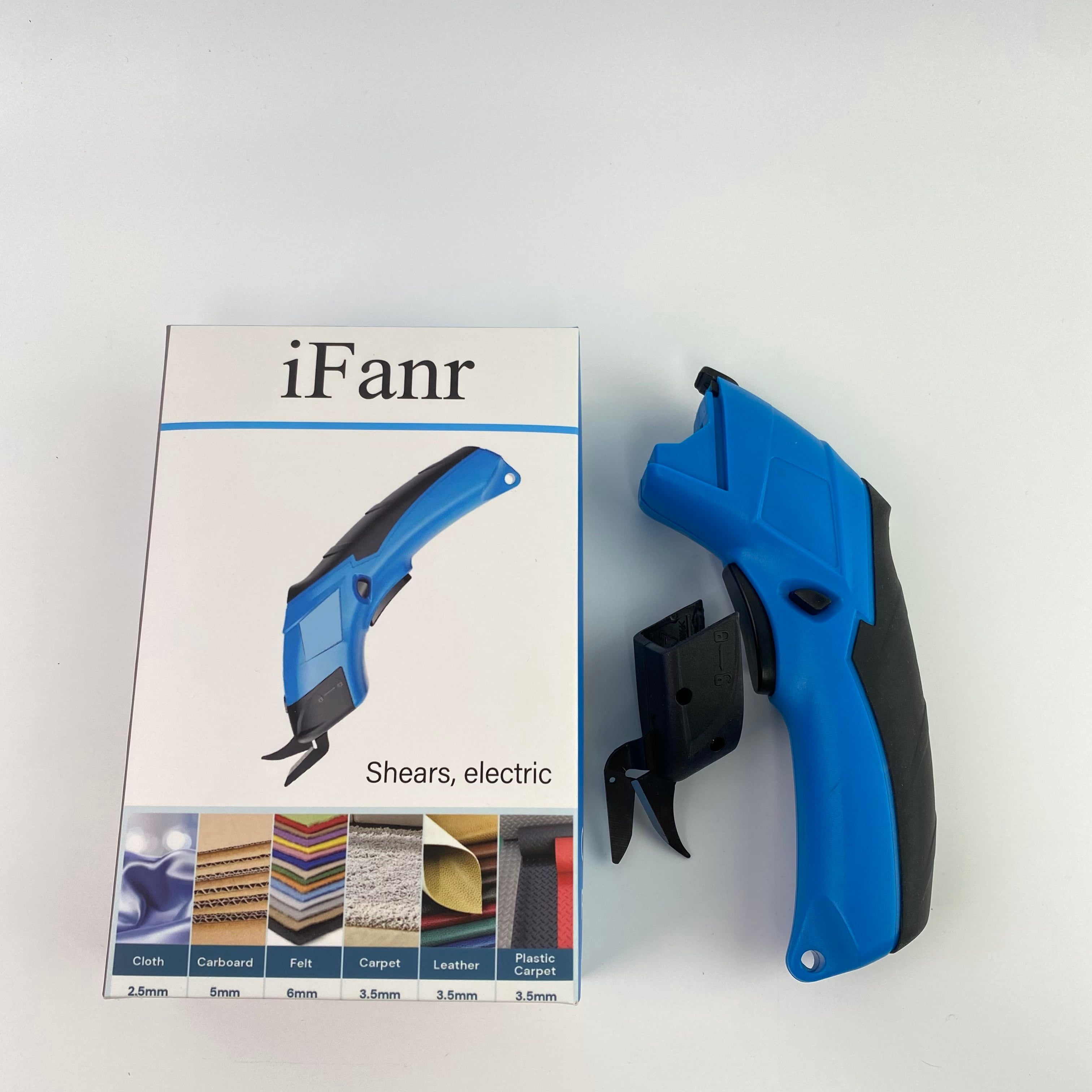 iFanr Shears, electric,Electric Scissors, Cardboard Cutter, 4V Electric Cardboard Cutter, Cordless Fabric Scissors, Electric Box Cutter with a Replacement Blade