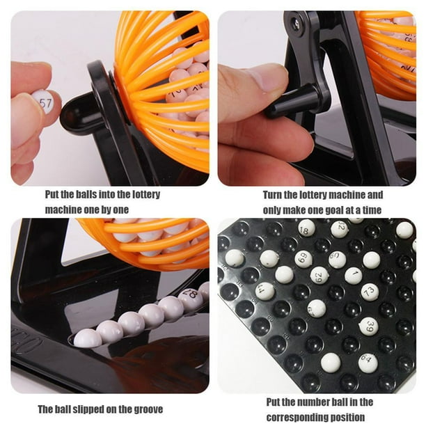 Set De Bingo Classique Complet – Machine, 90 Boules, 38 Cartes – Jeu Familial Interactif Et éducatif
