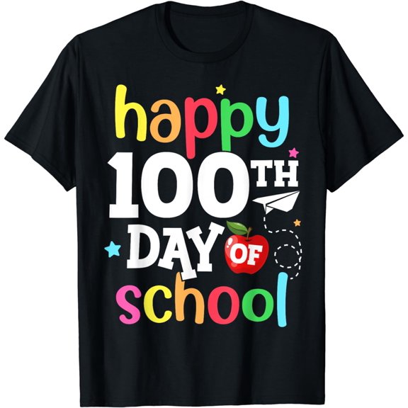 100th Day of School Teachers Kids Girls Boys Happy 100 Days T-Shirt