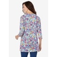 thumbnail image 2 of Woman Within Plus Size Perfect Printed Three-Quarter Sleeve Crewneck Tunic, 2 of 3