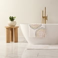 thumbnail image 2 of Noble Linens Modern Pattern Cotton Bath Mat, 24 in x 17 in, Rainbow White, 2 of 11
