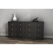 Tvilum Studio 6 Drawer Double Dresser for Adults, Black