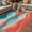 Turquoise, variant on Teal Red Ocean Waves Outdoor Rug for Patio/Deck/Porch, Non-Slip Large Area Rug 5 x 7 Ft, Summer Beach Coastal Abstract Indoor Outdoor Rugs Washable Area Rugs, Reversible Camping Rug Carpet Runner