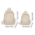 thumbnail image 4 of ZPAQI Student School Backpack Solid Color Rucksack Woman Backpack Travel Backpack, 4 of 21