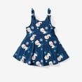 thumbnail image 6 of Disney Frozen Toddler Girls Dresses Elsa All-over Print Bow-decorated shoulder straps Dress Size 4-5T, 6 of 7