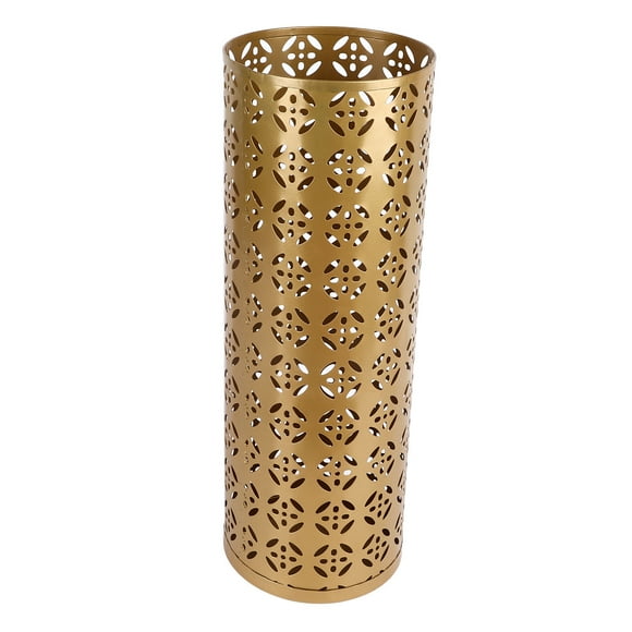 Soporte De Paraguas Con Patrón De Cobre Redondo Hueco De Metal, Contenedor Elegante Que Ahorra Espacio Para La Entrada Del Hogar Y La Oficina