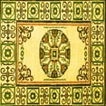 thumbnail image 1 of Ahgly Company Indoor Square Oriental Yellow Modern Area Rugs, 6' Square, 1 of 4