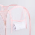 thumbnail image 3 of Cesto plegable gris con asa, cesta de almacenamiento de ropa sucia, cesto de lavandería, cesto de malla para lavandería, portátil, puede poner ropa, 3 of 5