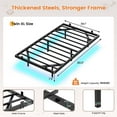 thumbnail image 2 of Floating Bed Frame Twin XL Size Metal Platform Bed with LED Lights for Bedroom, No Box Spring Needed, Black, 2 of 9