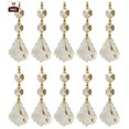 thumbnail image 1 of Royal Designs, Inc. 10 Pack Chandelier Crystal Prisms Clear Leaf Two Bead, Polished Brass, 1 of 2