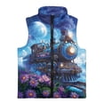 thumbnail image 4 of Pzuqiu Train Kids Zip Up Vest Size 9-10 Warm Comfortable Fall Outerwear Versatile Fashion Winter Lightweight Sleeveless Fleece Jacket with Pocket Casual for Teen Girls Trendy, 4 of 7