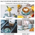 thumbnail image 5 of Teal Mountain Coasters Set of 2, Absorbent Coasters for Drinks, Misty Forest Nature Woodland Pine Tree Landscape Coaster for Desk Coffee Table Protection, Home Decor House Warming Gifts 4", 5 of 8
