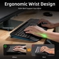 thumbnail image 5 of GEAK Wireless Keyboard and Mouse Comb, 2.4G Full Size Ergonomic Wave Keyboards with Wrist Rest, Quiet Backlit Mice, With Phone Holder, for Computer Tablet, Black, 5 of 9