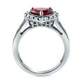 thumbnail image 4 of BERRICLE Sterling Silver Halo Wedding Engagement Rings Simulated Ruby Heart Cubic Zirconia CZ Cocktail Ring for Women, Rhodium Plated Size 3.5, 4 of 8