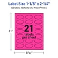 thumbnail image 6 of Avery Oval Scalloped Labels, Neon Magenta, 1-1/8" x 2-1/4", 420ct, 6 of 11