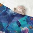 thumbnail image 2 of Rocae Underwater Turtle Dolphin Octopus for Pet Blanket Dog Blanket Cat Blanket Soft Sleep for Small Medium Pet-Medium, 2 of 8