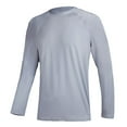 thumbnail image 4 of Weilanxin Long Sleeve Swim Shirts for Men Sun Protection Shirt Running Rashguard UPF 50+ UV Swimwear Athletic Workout LightGray Size XL, 4 of 7