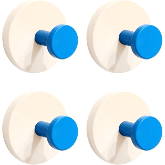 Pekkaxy Multi-Color Suction Cup Hooks,Removable Waterproof Rustproof Wall Hooks for Shower Bathroom Kitchen,Hanging Towels Robes Wreaths on Glass Mirror Tile, Any Smooth Surface (Multi-Color, 4PACK)