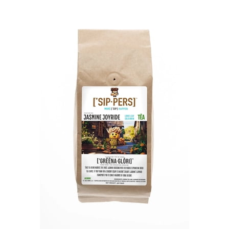 Jasmine Green Tea - ['GREENA-GLORI]'s JASMINE JOYRIDE, Floral Euphoria Blend, 3oz by ['SIPPERS]