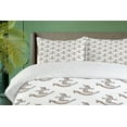 thumbnail image 4 of Ambesonne Nautical Tattoo Duvet Cover Set, Anchor and, 2-Calking, Pale Cinnamon Pale Grey, 4 of 7