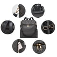 thumbnail image 4 of Makes Mochila Monedero para Mujer Bolso de Viaje de Cuero PU Bolso de diseño Convertible con Monedero 2 Piezas, 4 of 5