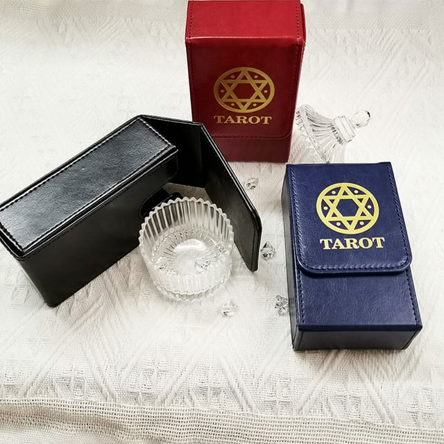 maskred High Performance Tarot Card Box Durable And Exquisite Craft With Magnetic Lid Small Occupation blue