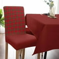thumbnail image 5 of muroi Dining Chair Covers, Christmas Winter Red and Green Checkered Tartan Scottish Stretch Parsons Chair Slipcovers Protector Kitchen Chair Cover for Dining Room， Set of 6, 5 of 7