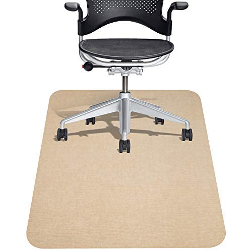 4MM Thick Multi-Purpose Chair Carpet for Home/Office Khaki 48 x 36 Office Home Floor Protector Mat Vicwe Chair Mat for Hardwood Floors