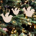 thumbnail image 2 of 10 piezas de adornos para árbol de Navidad, etiquetas de formas de madera vacías sin terminar naturales con, 2 of 9