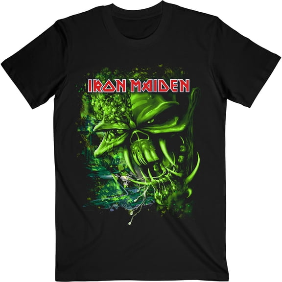 Men's Iron Maiden Final Frontier Green Slim Fit T-shirt Small Black