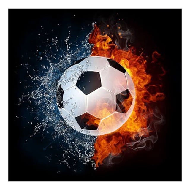 Cuadros Decorativos Kit de mosaico de fútbol de pintura de diamante de taladro redondo completo DIY 5D para regalo de artesanía de arte JShteea Nuevos Originales