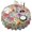 Pioneer Flower Floral-3, variant on Pioneer Flower Floral Print Pattern Round Tablecloth 60"x60",Wrinkle Wipeable Table Cloth for Kitchen Dining Room Picnic Patio Party
