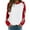 Red, variant on Fshinging Womens Oversized Sweatshirts Hoodies Rugby Print Patchwork Long Sleeve Sport Casual Slim Fall Winter Clothes