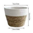 thumbnail image 2 of Storage Basket Plant Pot 10 Inch Round Natural Design Hand-woven Indoor Outdoor Decorate Handmade Flowerpot Containers, 2 of 5