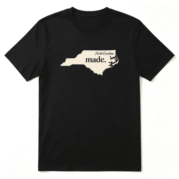 North Carolina Made State Retro Graphic Tee for Men and Women, Family Gift Road Trip Cotton Short Sleeves T-Shirt