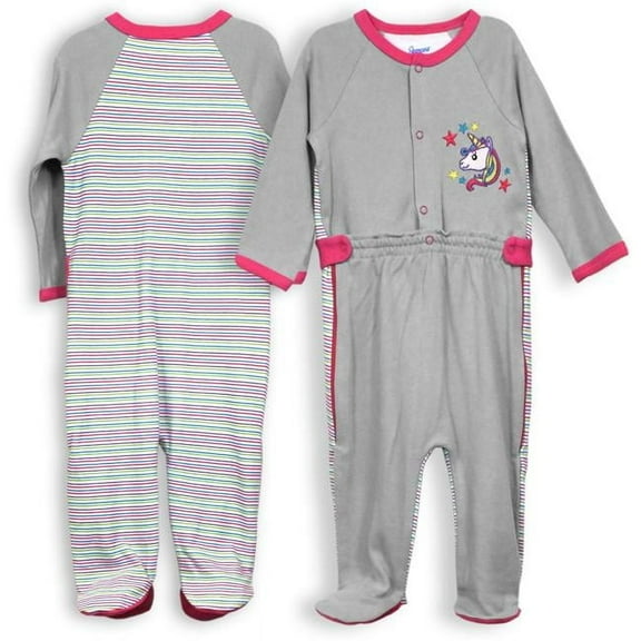6-9 Months Zip Leg Sleeper - Unicorn & Stars