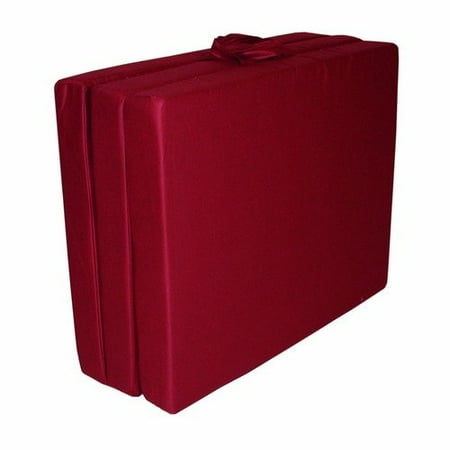 Elite Products Burgundy Twin Tri-Fold Floor Mat (Poly Cotton)