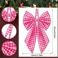 thumbnail image 3 of Xmas Plaid Bows,Christmas Tree Topper Bow,1PCS 9.88" Large Bow for Decor,Birthday Party Backdrop,Hanging Decor for Christmas Room Backdrop Wedding Party Coquette Room Decorations(Dark Blue), 3 of 9