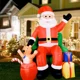 thumbnail image 2 of Papá Noel inflable navideño de 7,5 pies en sofá con caja de regalo de oso, luces LED incorporadas, decoración navideña para jardín al aire libre y patio, 2 of 5