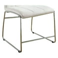 thumbnail image 6 of White Color Leatherette 2pcs Counter Height Dining Chairs Metal Legs Dining Room Counter Height Chairs White + Dining Room + Contemporary,Modern + Solid Back + Chrome, 6 of 6