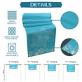 thumbnail image 5 of Table Runner Dresser Scarf 13 x 70 Inch Turtle Sea Blue Lines WaterColor Turtle Mottled Pattern Table Runners Non-Slip Heat Kitchen Dining Table Decor for Indoor Outdoor Home Party Decoration, 5 of 7