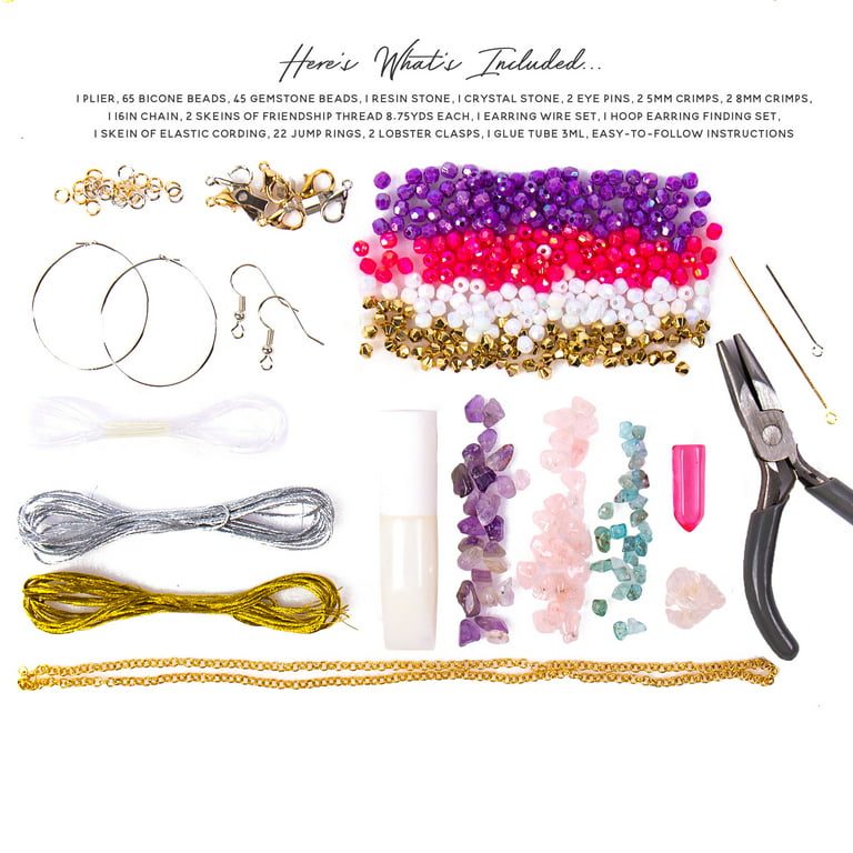Next Style D.I.Y. Stone & Gem Jewelry Kit, Create 10 Metal Jewelry Pieces 