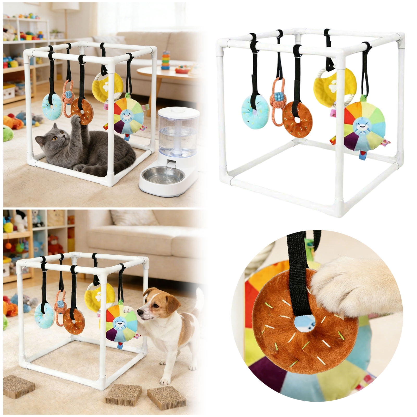 Interactive Puzzle Toy for Mental Stimulation Exercise for Cats and Dogs with Interactive Design and Materials