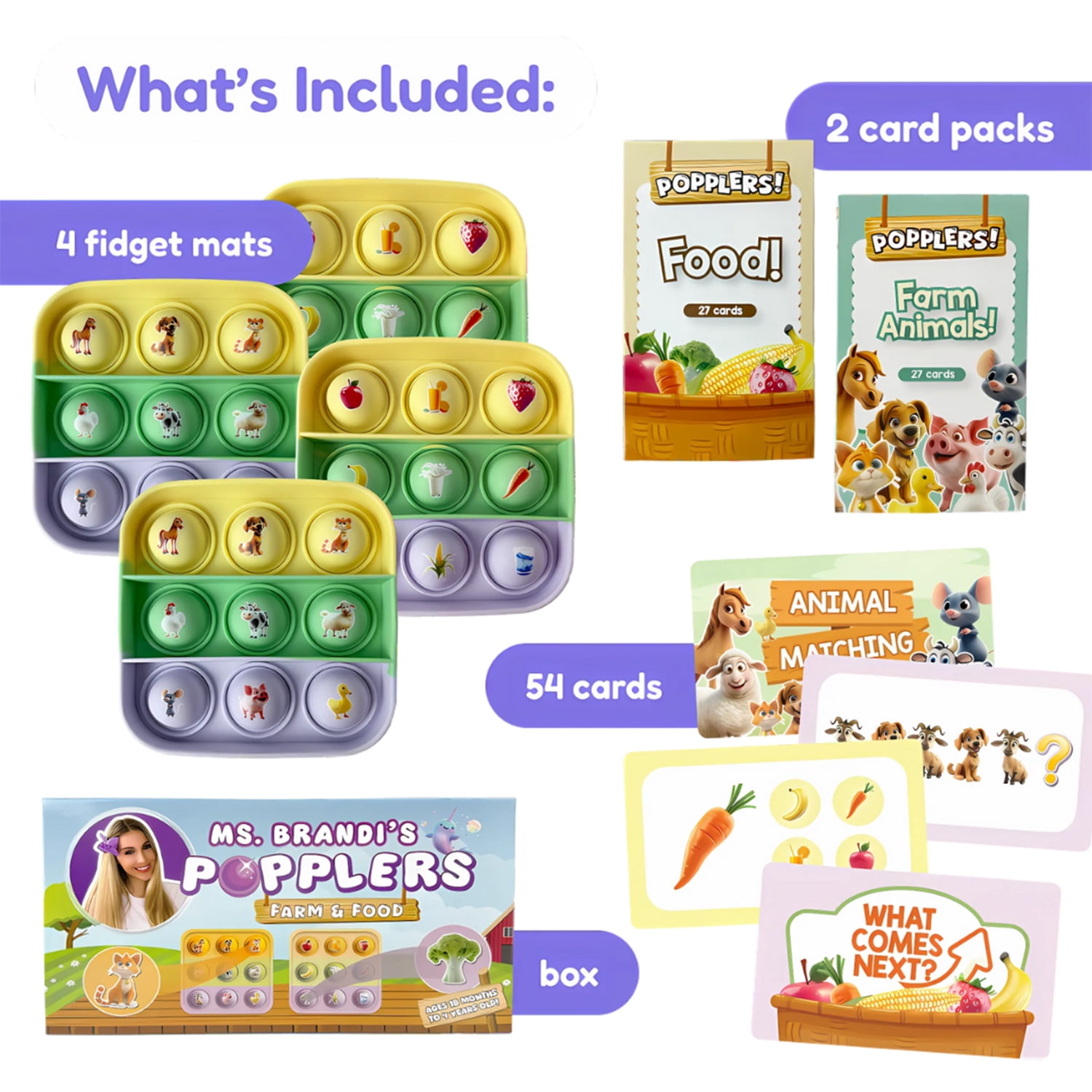 The Fidget Game Ms. Brandi's Popplers Farm & Food Educational Game