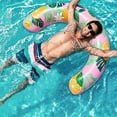 thumbnail image 6 of Inflatable Donut Swim Float, Pool Water Tube, Thick PVC Floating Ring for Outdoor Summer Use, Durable Lightweight Design with Fast Inflate Deflate Faucet for Lake Beach Leisure Activities, 6 of 6