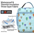 thumbnail image 2 of Watercolor Insulated Lunch Box Women Reusable Lunch Bag with Front Pocket Cooler Tote Bag Work Travel, 2 of 6