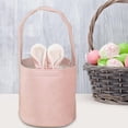 thumbnail image 1 of Cesta con orejas de conejo Uso diario de la escuela para niños Bolsas de regalo para fiestas Suministros para fiestas Cestas de compras Baby Showers Rosa claro Macarena Canasta de Pascua, 1 of 8