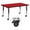 Red, variant on Flash Furniture Wren Mobile 30''W x 60''L Rectangular Oak HP Laminate Activity Table - Height Adjustable Short Legs