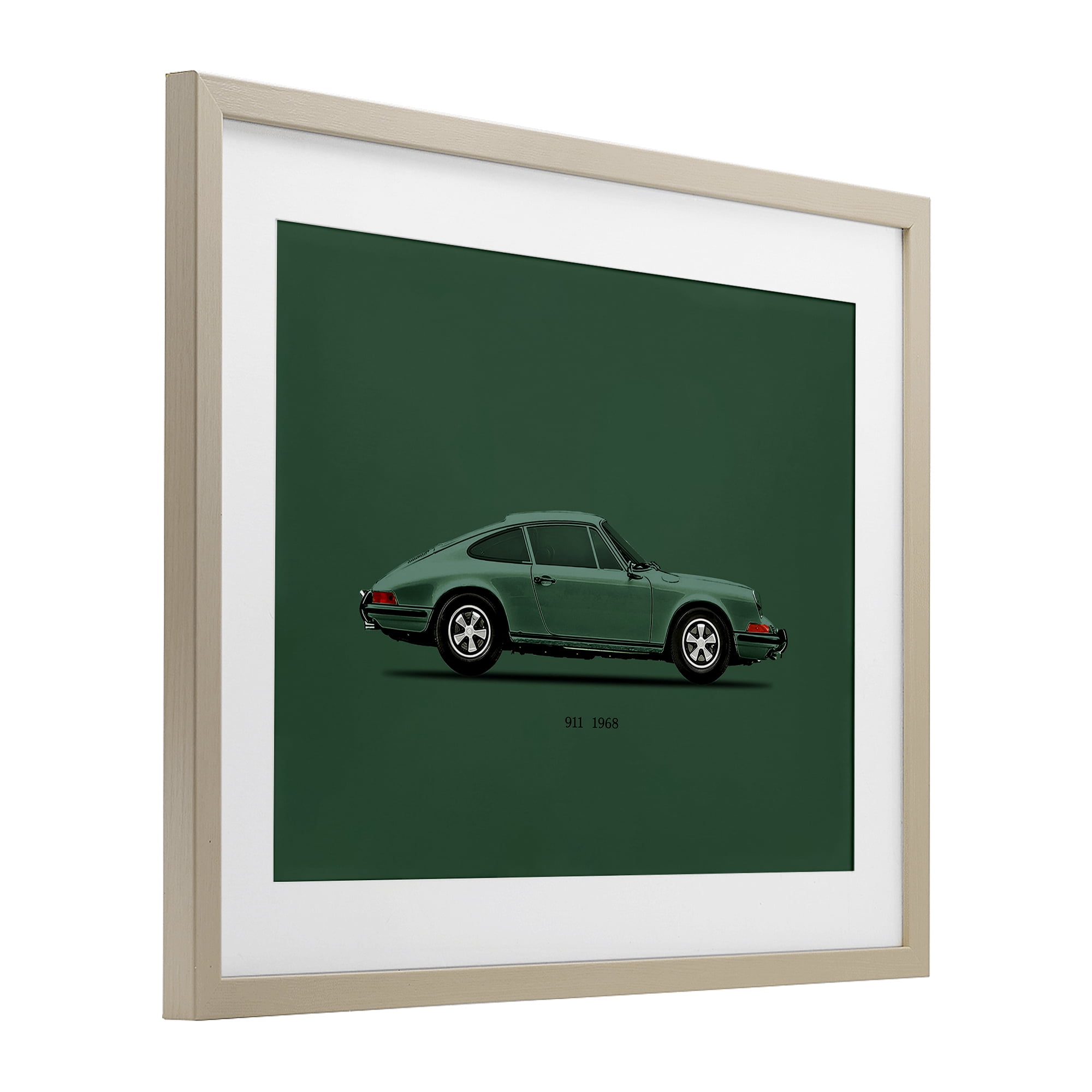 Stupell Industries Green Toned Classic Car Birch Framed Print Under Glass, design by Mark Rogan
